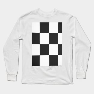 Black and white square check pattern for impact or effect. Long Sleeve T-Shirt